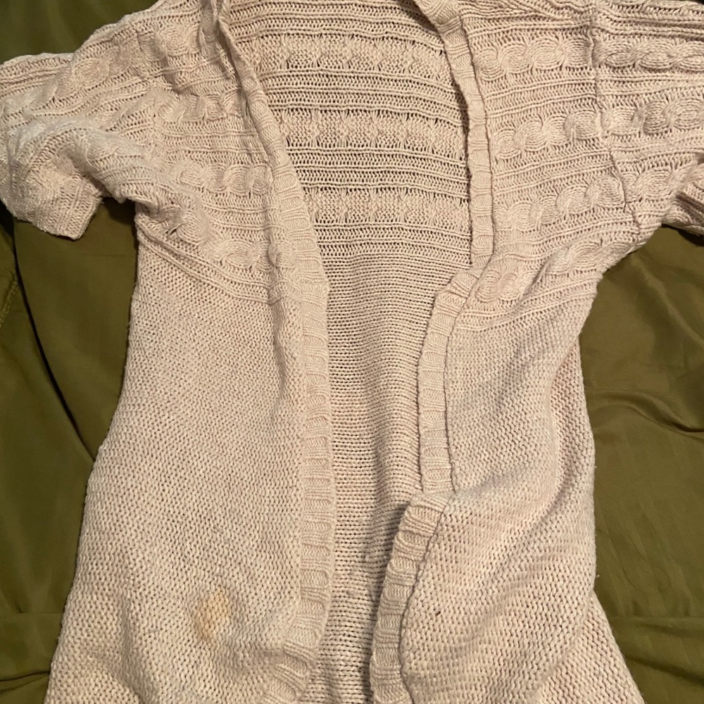 Belted cardigan sweater